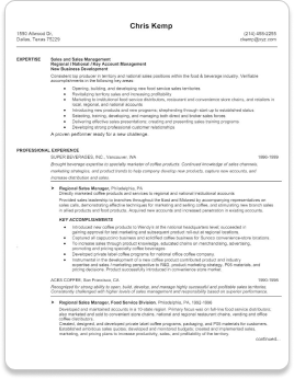 Example resume Mid-Level Professional; Multiple Employer